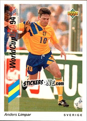 Sticker Anders Limpar - World Cup USA 1994. Preview English/German n. 89 - Upper Deck