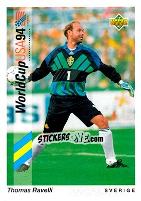 Sticker Thomas Ravelli - World Cup USA 1994. Preview English/German - Upper Deck