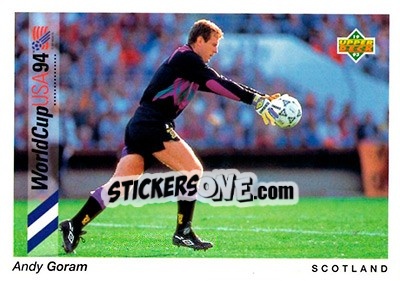 Sticker Andy Goram - World Cup USA 1994. Preview English/German - Upper Deck