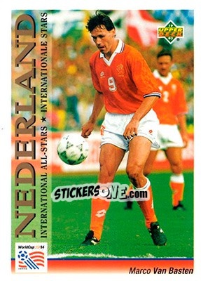 Sticker Marco Van Basten - World Cup USA 1994. Preview English/German - Upper Deck