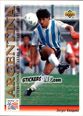 Sticker Sergio Vasquez - World Cup USA 1994. Preview English/German - Upper Deck