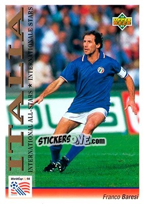 Sticker Franco Baresi - World Cup USA 1994. Preview English/German n. 115 - Upper Deck