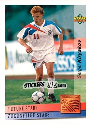 Sticker Sergei Kiryakov - World Cup USA 1994. Preview English/German n. 124 - Upper Deck