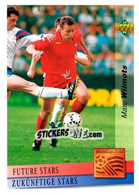 Sticker Marc Wilmots - World Cup USA 1994. Preview English/German - Upper Deck