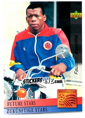 Sticker Faustion Aspnilla - World Cup USA 1994. Preview English/German n. 135 - Upper Deck