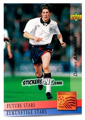 Sticker Darren Anderton - World Cup USA 1994. Preview English/German - Upper Deck