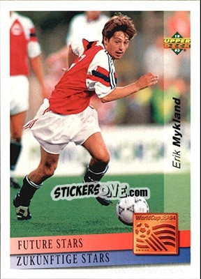 Sticker Erik Mykland - World Cup USA 1994. Preview English/German n. 139 - Upper Deck