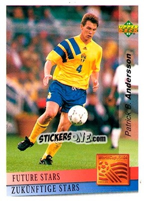 Sticker Patrik Andersson - World Cup USA 1994. Preview English/German n. 141 - Upper Deck