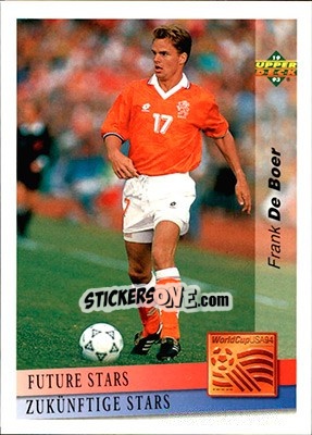 Sticker Frank De Boer - World Cup USA 1994. Preview English/German - Upper Deck