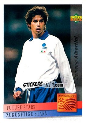 Sticker Demetrio Albertini - World Cup USA 1994. Preview English/German - Upper Deck