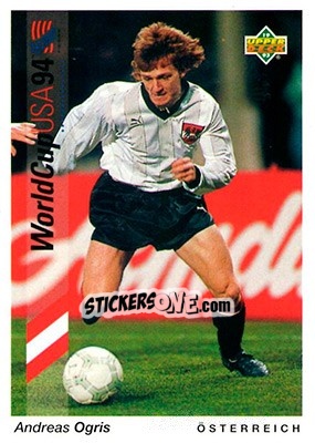 Cromo Andreas Ogris - World Cup USA 1994. Preview English/German - Upper Deck