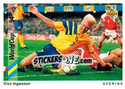 Sticker Klas Ingesson - World Cup USA 1994. Preview English/German - Upper Deck