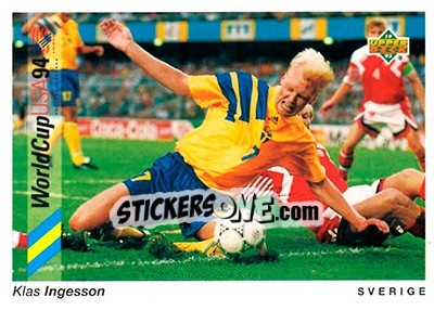 Sticker Klas Ingesson - World Cup USA 1994. Preview English/German n. 166 - Upper Deck