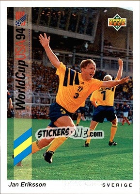 Sticker Jan Eriksson - World Cup USA 1994. Preview English/German - Upper Deck