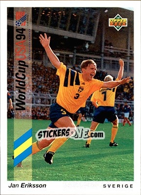 Sticker Jan Eriksson - World Cup USA 1994. Preview English/German n. 168 - Upper Deck