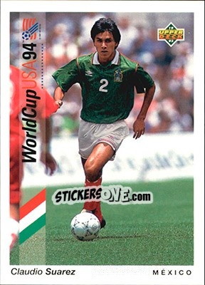 Sticker Claudio Suarez - World Cup USA 1994. Preview English/German - Upper Deck