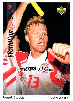 Sticker Henrik Larsen - World Cup USA 1994. Preview English/German - Upper Deck
