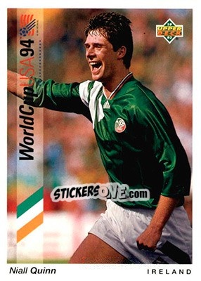 Sticker Niall Quinn - World Cup USA 1994. Preview English/German n. 179 - Upper Deck