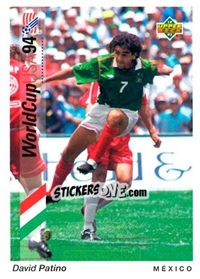 Sticker David Patino - World Cup USA 1994. Preview English/German n. 185 - Upper Deck