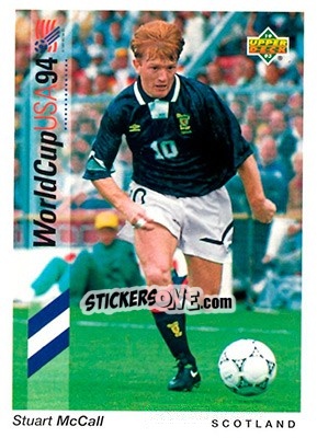 Sticker Stuart McCall - World Cup USA 1994. Preview English/German - Upper Deck