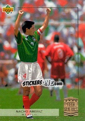 Sticker Nacho Ambriz - World Cup USA 1994. Preview English/German - Upper Deck