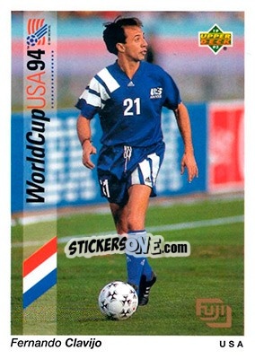 Sticker Fernando Clavijo - World Cup USA 1994. Preview English/German - Upper Deck