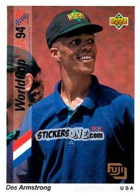 Sticker Des Armstrong - World Cup USA 1994. Preview English/German n. F4 - Upper Deck
