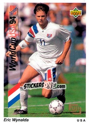 Sticker Eric Wynalda - World Cup USA 1994. Preview English/German - Upper Deck