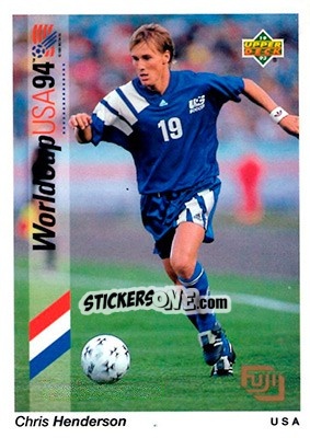 Sticker Chris Henderson - World Cup USA 1994. Preview English/German n. F12 - Upper Deck