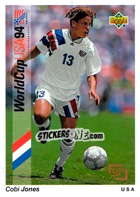 Sticker Cobi Jones - World Cup USA 1994. Preview English/German n. F13 - Upper Deck