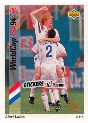 Sticker Alexi Lalas - World Cup USA 1994. Preview English/German - Upper Deck