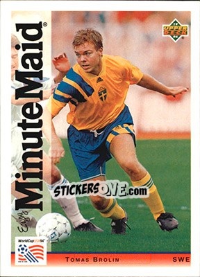 Sticker Thomas Brolin - World Cup USA 1994. Preview English/German n. P6 - Upper Deck
