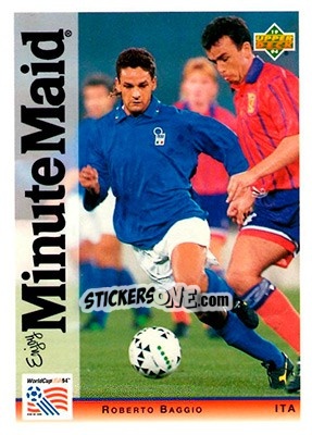 Cromo Roberto Baggio - World Cup USA 1994. Preview English/German - Upper Deck