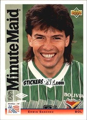 Sticker Erwin Sanchez - World Cup USA 1994. Preview English/German n. P22 - Upper Deck