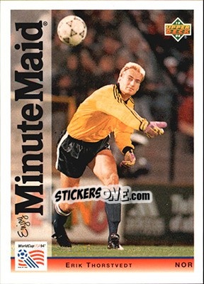 Sticker Erik Thorstvedt - World Cup USA 1994. Preview English/German n. P23 - Upper Deck