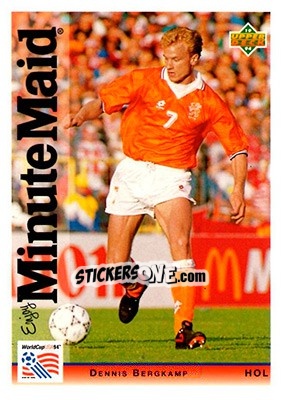 Sticker Dennis Bergkamp - World Cup USA 1994. Preview English/German n. P24 - Upper Deck
