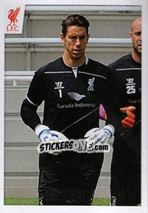 Sticker Brad Jones - Liverpool FC 2014-2015 n. 11 - Panini