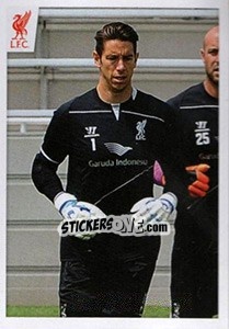 Cromo Brad Jones - Liverpool FC 2014-2015 - Panini