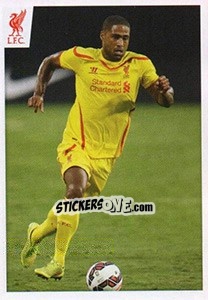 Sticker Glen Johnson - Liverpool FC 2014-2015 n. 14 - Panini