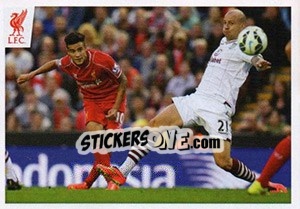 Sticker Philippe Coutinho - Liverpool FC 2014-2015 n. 46 - Panini