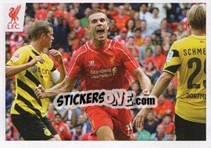 Sticker Jordan Henderson - Liverpool FC 2014-2015 n. 50 - Panini