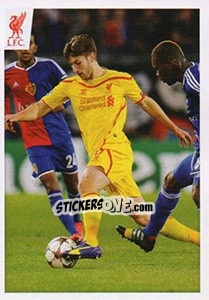Sticker Adam Lallana - Liverpool FC 2014-2015 n. 74 - Panini