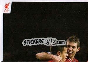 Sticker Daniel Sturridge mobed by team-mates - Liverpool FC 2014-2015 - Panini
