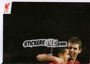 Cromo Daniel Sturridge mobed by team-mates - Liverpool FC 2014-2015 - Panini