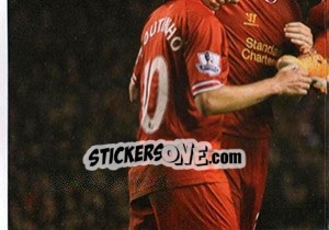 Sticker Daniel Sturridge Mobed By Team-Mates - Liverpool FC 2014-2015 n. 89 - Panini
