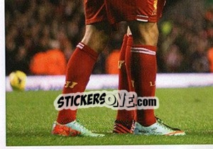 Sticker Daniel Sturridge mobed by team-mates - Liverpool FC 2014-2015 - Panini