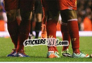 Sticker Daniel Sturridge mobed by team-mates - Liverpool FC 2014-2015 - Panini