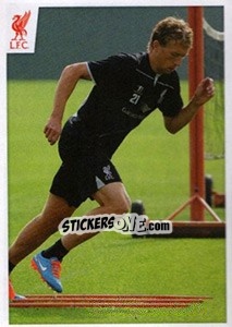 Sticker Lucas Leiva - Liverpool FC 2014-2015 - Panini