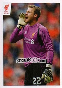 Sticker Simon Mignolet - Liverpool FC 2014-2015 - Panini