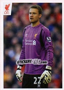 Figurina Simon Mignolet - Liverpool FC 2014-2015 - Panini